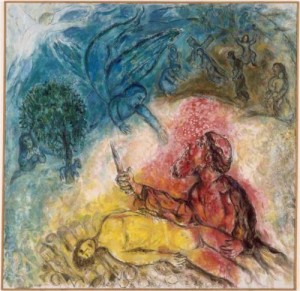 The Sacrifice of Isaac, by Marc Chagall, 1966